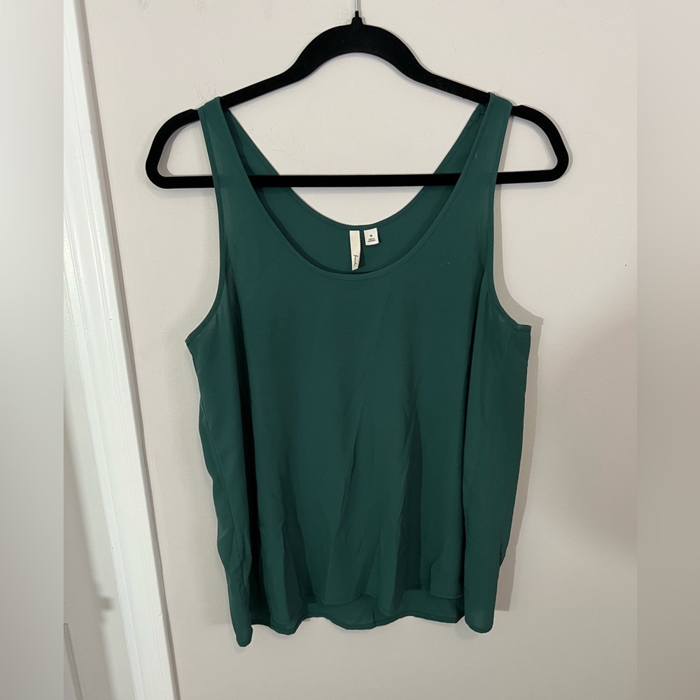 Frenchi Dark Green Tank Top Blouse